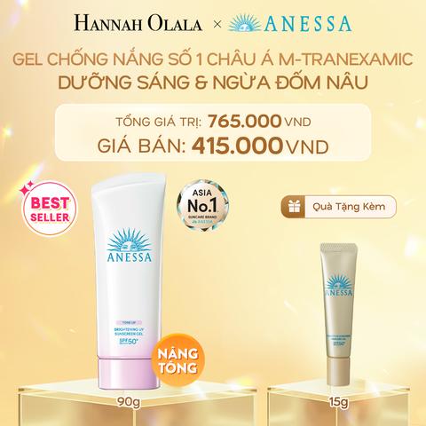  DEAL 10: GEL CHỐNG NẮNG DƯỠNG SÁNG NÂNG TÔNG & HIỆU CHỈNH SẮC TÍM ANESSA BRIGHTENING GEL SPF50+ PA++++ 90G 