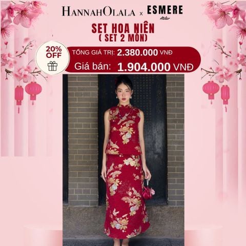  A613_DEAL 10: SET ĐỒ MẶC TẾT 02 MÓN HOA NIÊN 