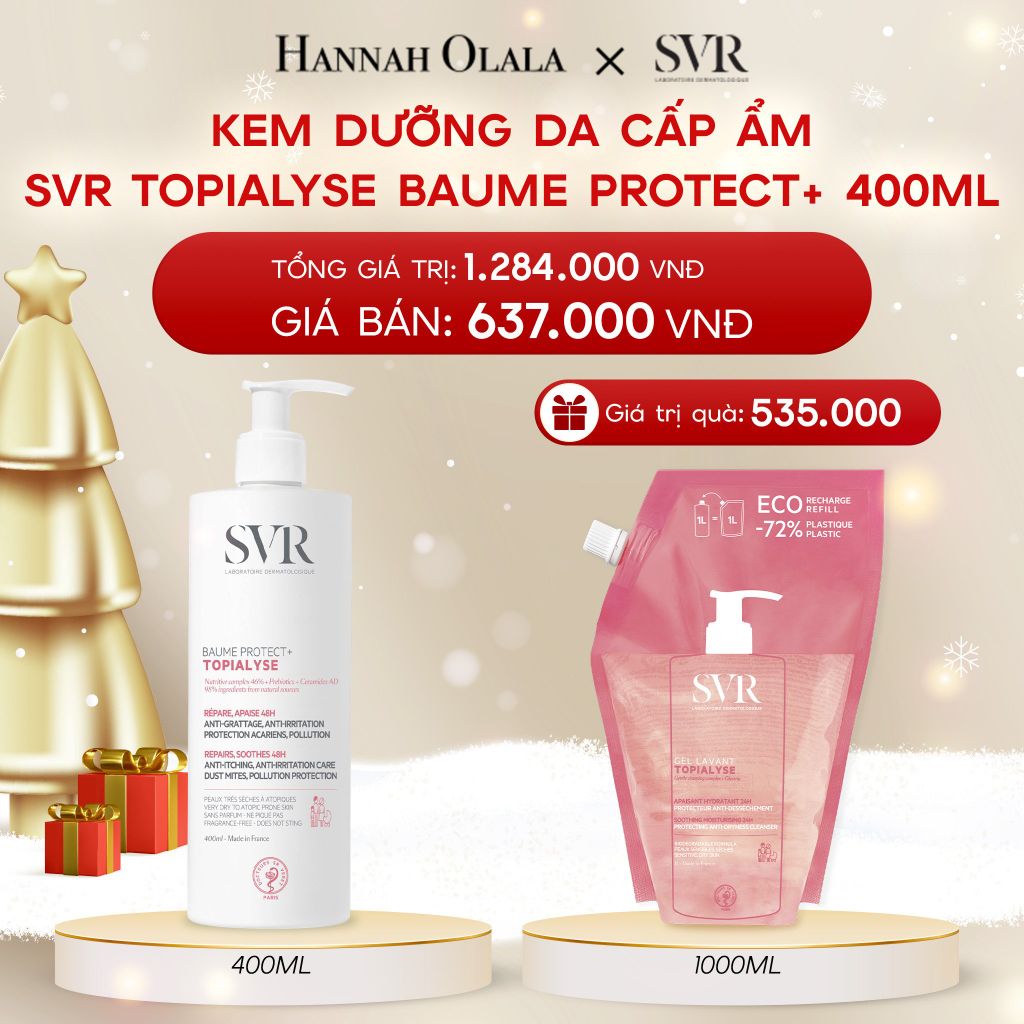  DEAL 10: KEM DƯỠNG DA CẤP ẨM TOÀN THÂN SVR TOPIALYSE BAUME PROTECT+ 400ML 