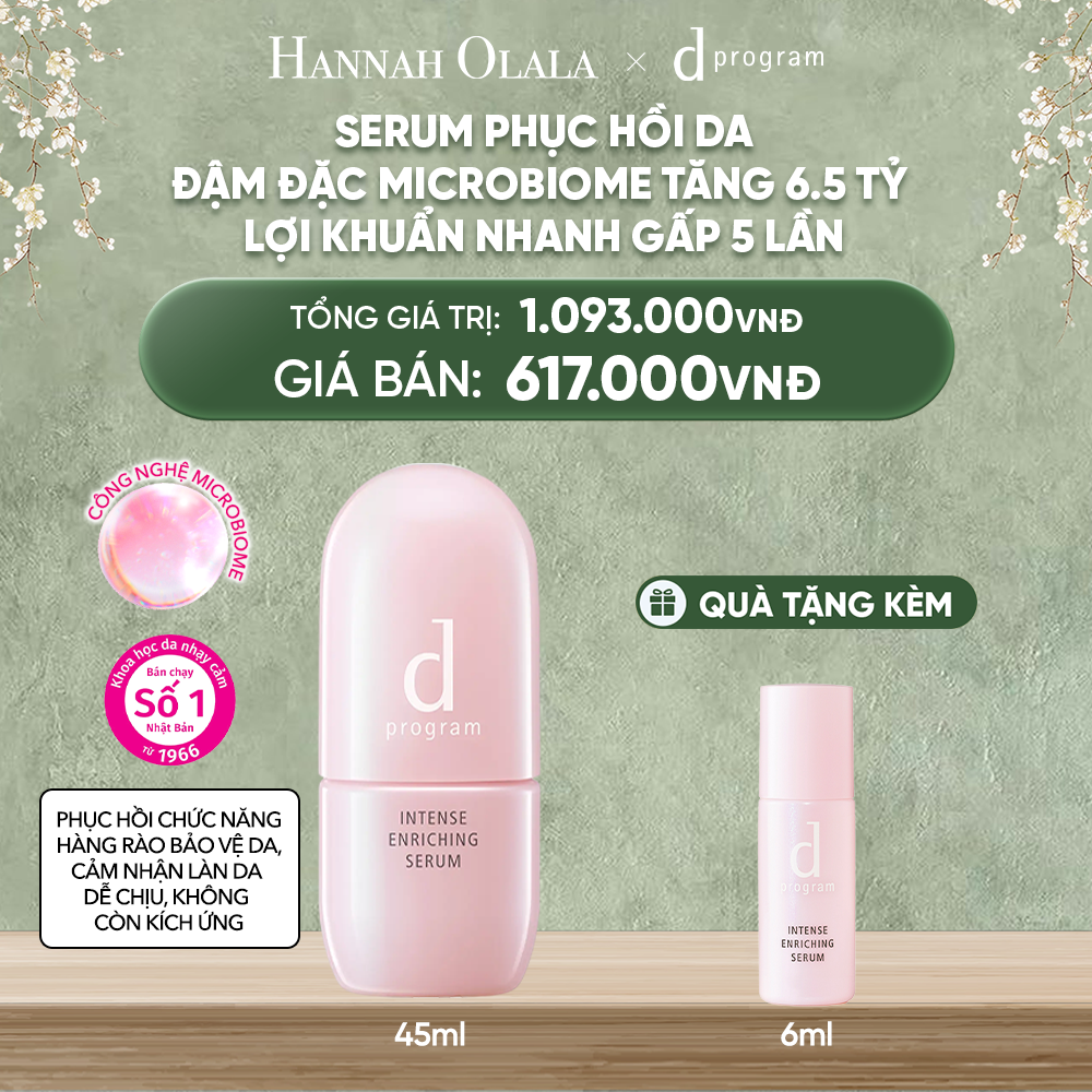  DEAL 10: SERUM GIÚP CẢI THIỆN TÌNH TRẠNG LÃO HÓA SỚM DPROGRAM INTENSE ENRICHING SERUM 45ML 