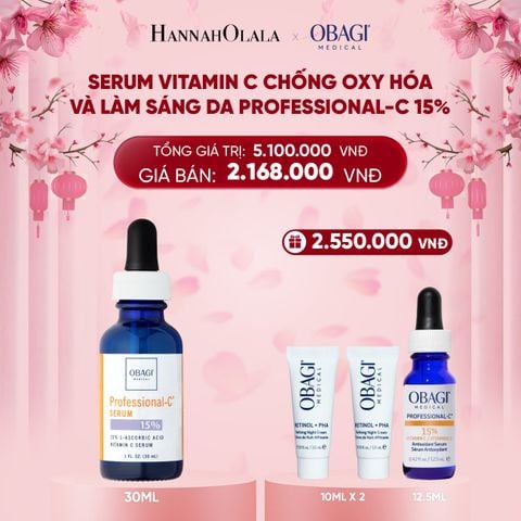  DEAL 10: SERUM VITAMIN C CHỐNG OXY HÓA, HỖ TRỢ LÀM SÁNG DA PROFESSIONAL-C 15% 30ML 