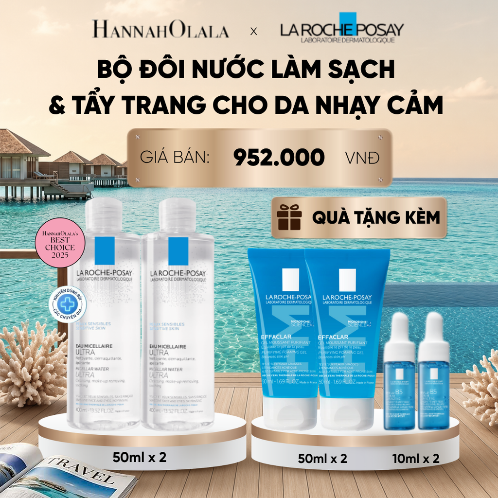  BỘ ĐÔI NƯỚC TẨY TRANG CHO DA NHẠY CẢM MICELLAR SENSITIVE SKIN 400ML DEAL 10:_ D10 