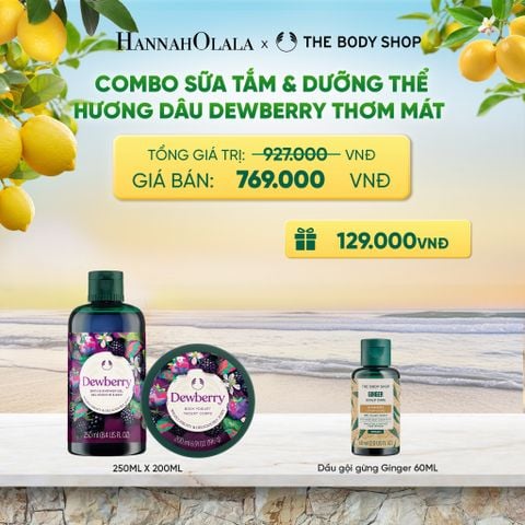  COMBO TẮM DƯỠNG CẤP ẨM 48H DEWBERRY - SỮA TẮM 250ML X SỮA CHUA DƯỠNG THỂ 200ML - A481 