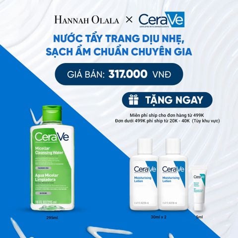  NƯỚC TẨY TRANG DỊU NHẸ, SẠCH ẨM CHUẨN CHUYÊN GIA CERAVE MICELLAR CLEANSING WATER 295ML - B41 