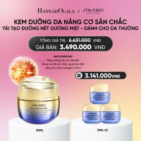  KEM DƯỠNG DA SHISEIDO VITAL PERFECTION UPLIFTING AND FIRMING ADVANCED CREAM SOFT 50ML - DEAL 10 