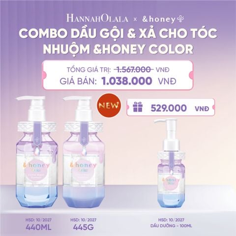  [NEW] FD COMBO DẦU GỘI VÀ XẢ BẢO VỆ TÓC NHUỘM CHUYÊN DỤNG CHO TÓC NHUỘM &HONEY COLOR - H061 