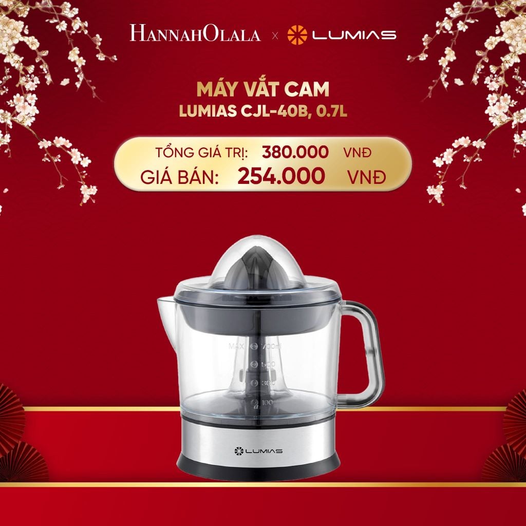  DEAL 10: MÁY VẮT CAM 0,7L LUMIAS CJL-40B 