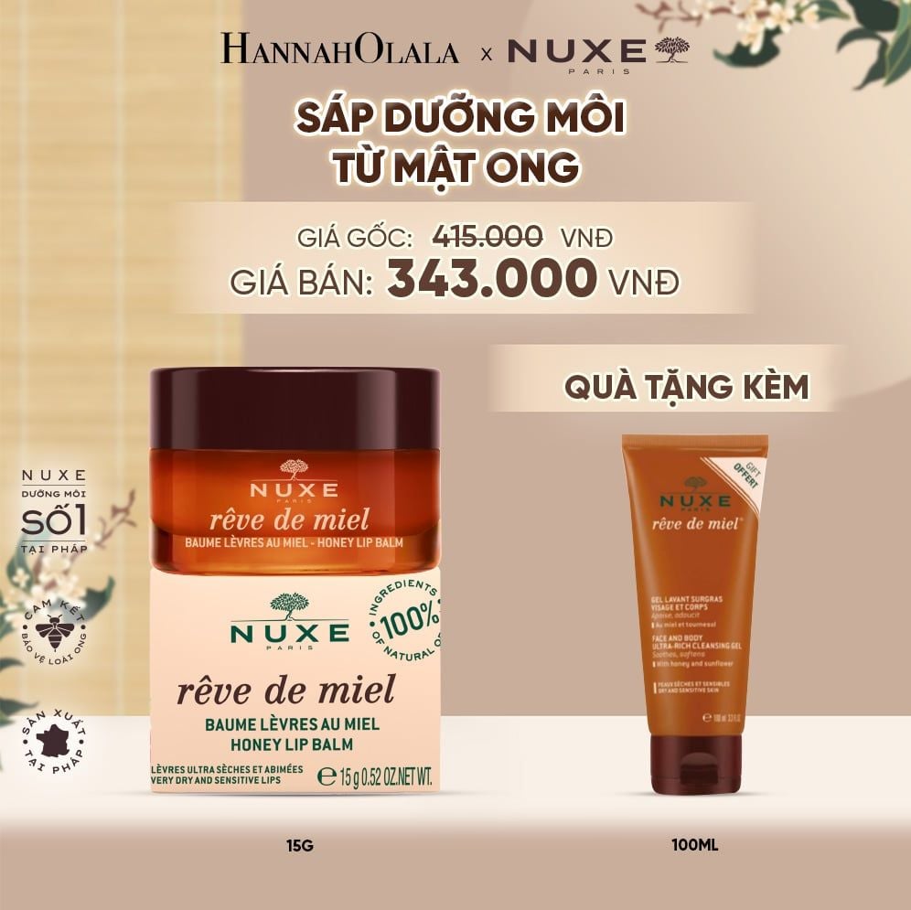  SÁP DƯỠNG MÔI MẬT ONG NUXE LIP BALM 15G - A5066 