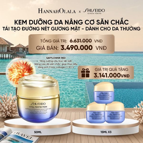  KEM DƯỠNG DA SHISEIDO VITAL PERFECTION UPLIFTING AND FIRMING ADVANCED CREAM SOFT 50ML - DEAL 10 