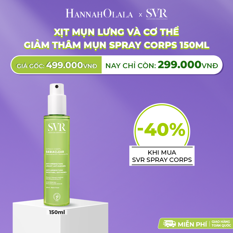  DEAL 10: XỊT MỤN LƯNG VÀ CƠ THỂ GIẢM THÂM MỤN SPRAY CORPS 150ML 
