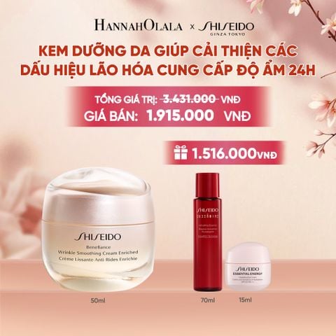  KEM DƯỠNG DA CHỐNG LÃO HÓA GIÀU ẨM SHISEIDO BENEFIANCE WRINKLE SMOOTHING CREAM ENRICHED 50ML - DEAL 10 - A3260 