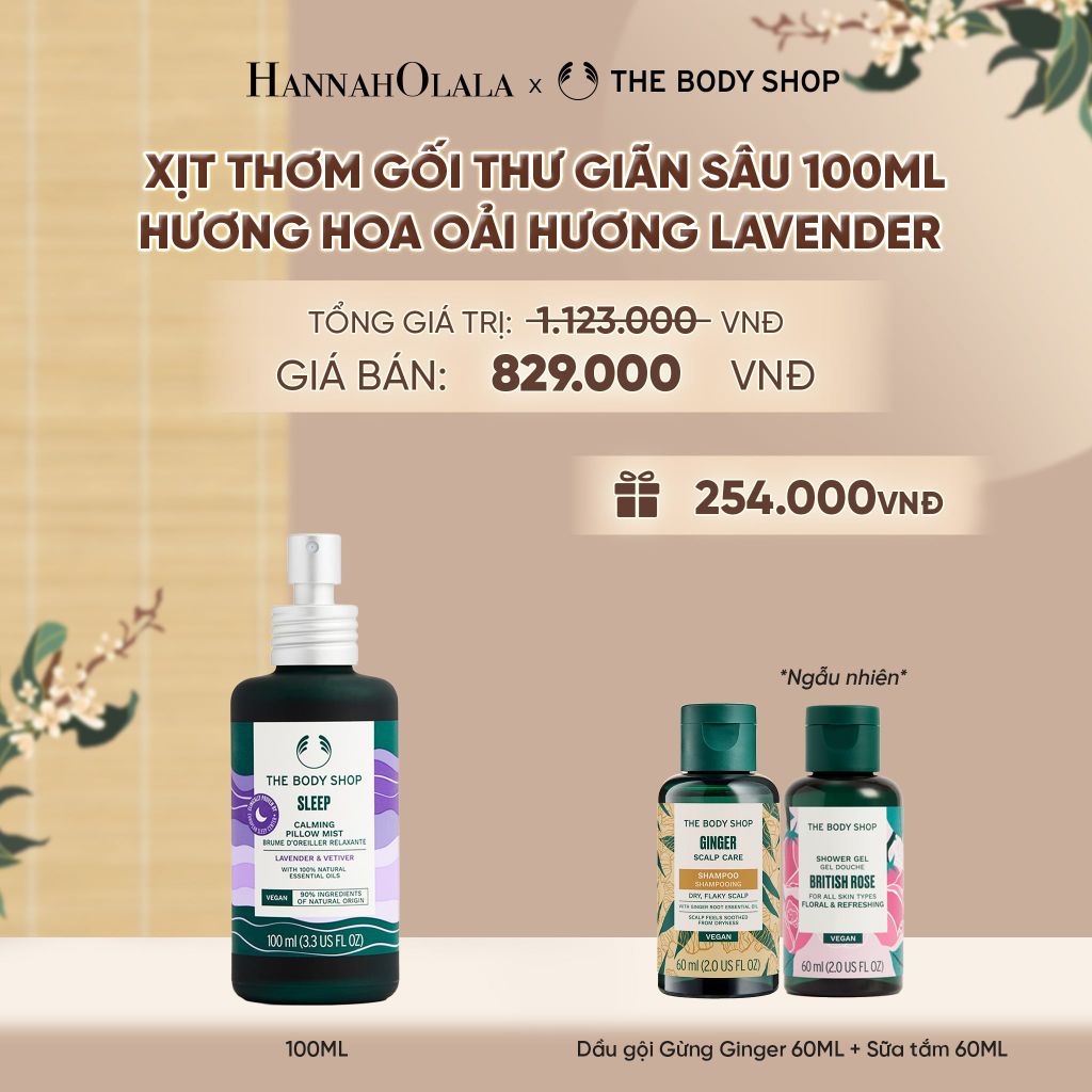  XỊT THƠM GỐI HƯƠNG HOA OẢI HƯƠNG LAVENDER SLEEP CALMING PILLOW MIST 100ML - A2299 