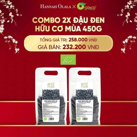  DEAL 10: COMBO 2 X ĐẬU ĐEN HỮU CƠ MÙA 450G 