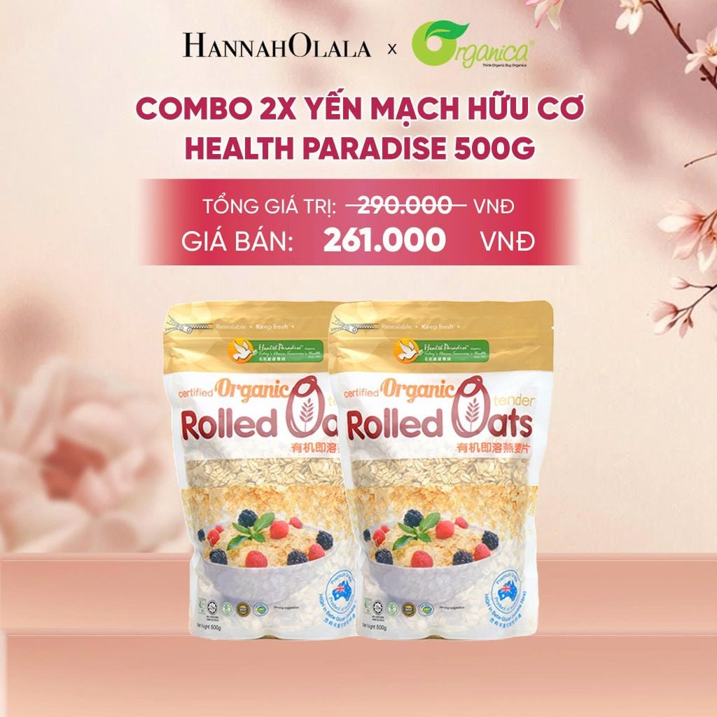  COMBO 2X YẾN MẠCH HỮU CƠ HEALTH PARADISE 500G - A85 