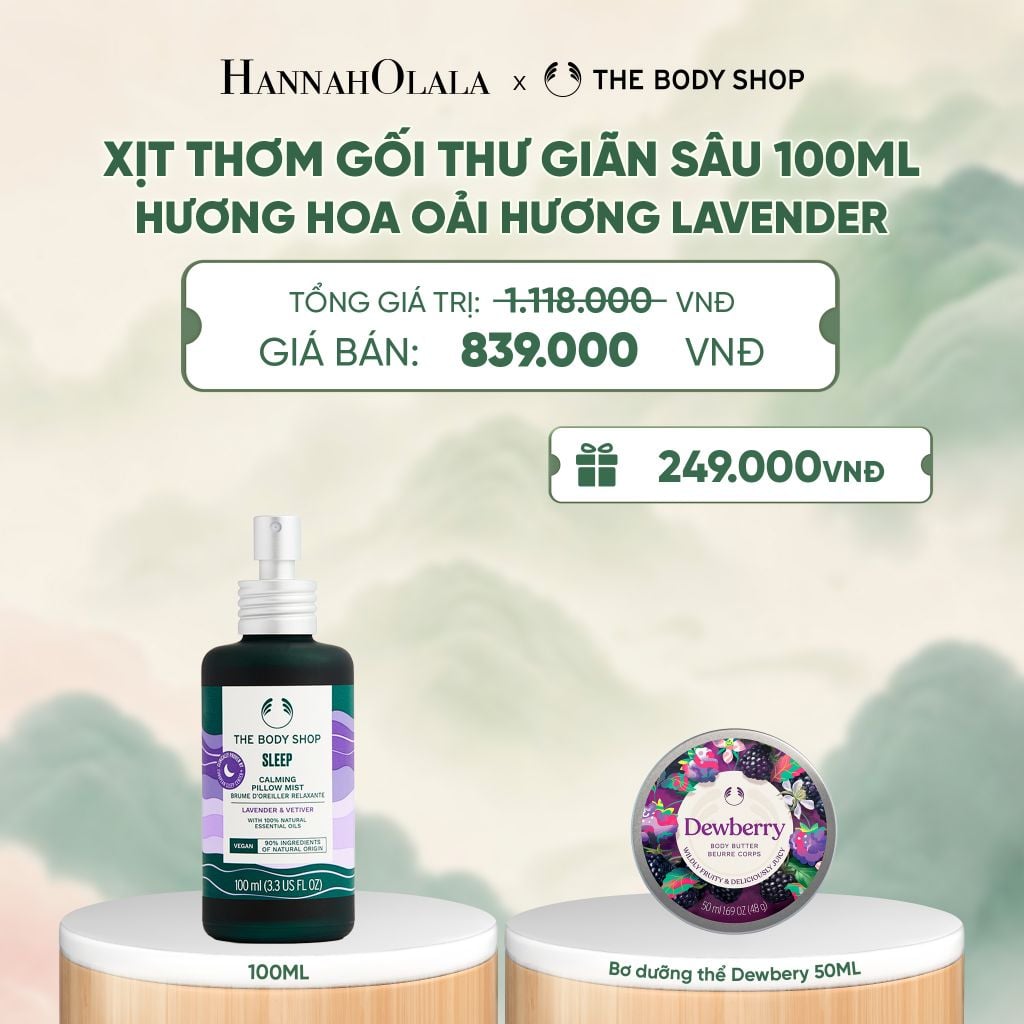  XỊT THƠM GỐI HƯƠNG HOA OẢI HƯƠNG LAVENDER SLEEP CALMING PILLOW MIST 100ML - A507 