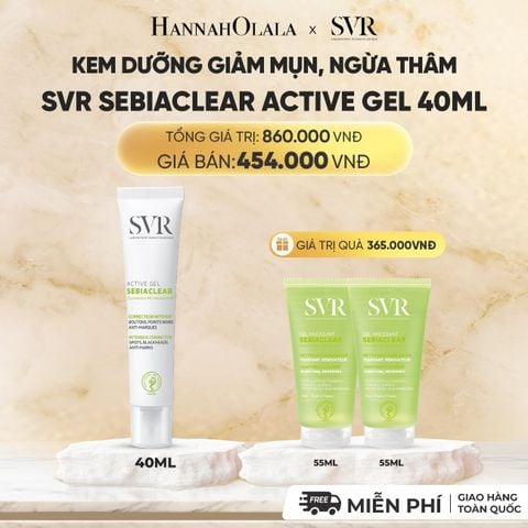  KEM DƯỠNG GIẢM MỤN, NGỪA THÂM SVR SEBIACLEAR ACTIVE GEL 40ML - DEAL 10 