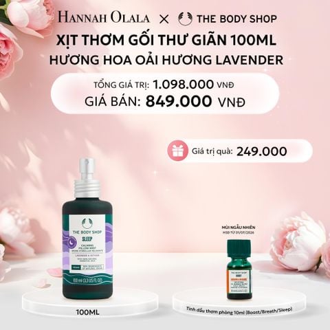  E955: DEAL 10: XỊT THƠM GỐI HƯƠNG HOA OẢI HƯƠNG LAVENDER SLEEP CALMING PILLOW MIST 100ML 