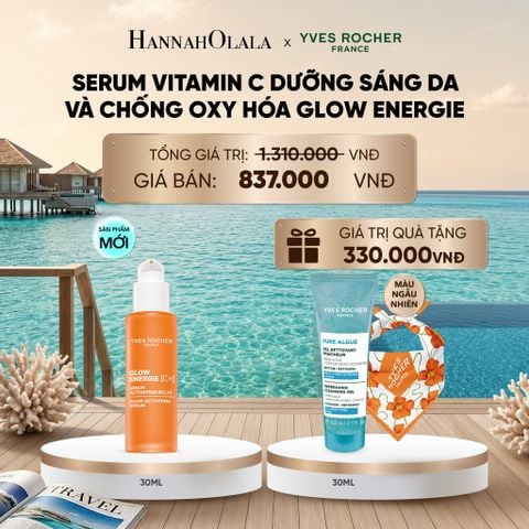 [SẢN PHẨM MỚI] SERUM VITAMIN C DƯỠNG SÁNG DA VÀ CHỐNG OXY HÓA GLOW ENERGIE TẶNG MINI SỮA RỬA MẶT + KHĂN BANDANA + KẸP MI TRANG ĐIỂM_ D1650 