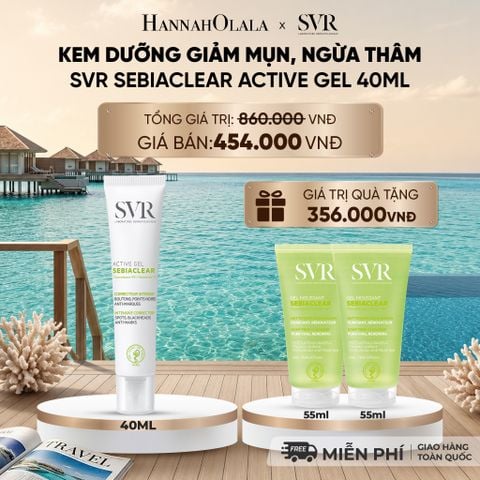  KEM DƯỠNG GIẢM MỤN, NGỪA THÂM SVR SEBIACLEAR ACTIVE GEL 40ML - DEAL 10 