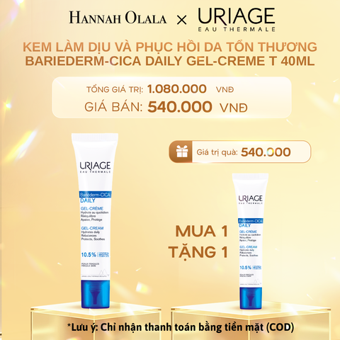  DEAL 10: [DATE T12.2026] KEM LÀM DỊU VÀ PHỤC HỒI DA TỔN THƯƠNG BARIEDERM-CICA DAILY GEL-CREME T 40ML 