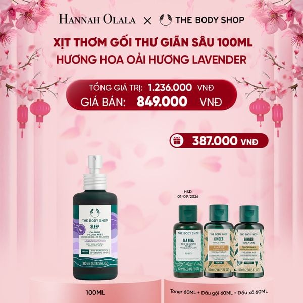  DEAL 10: XỊT THƠM GỐI HƯƠNG HOA OẢI HƯƠNG LAVENDER SLEEP CALMING PILLOW MIST 100ML 