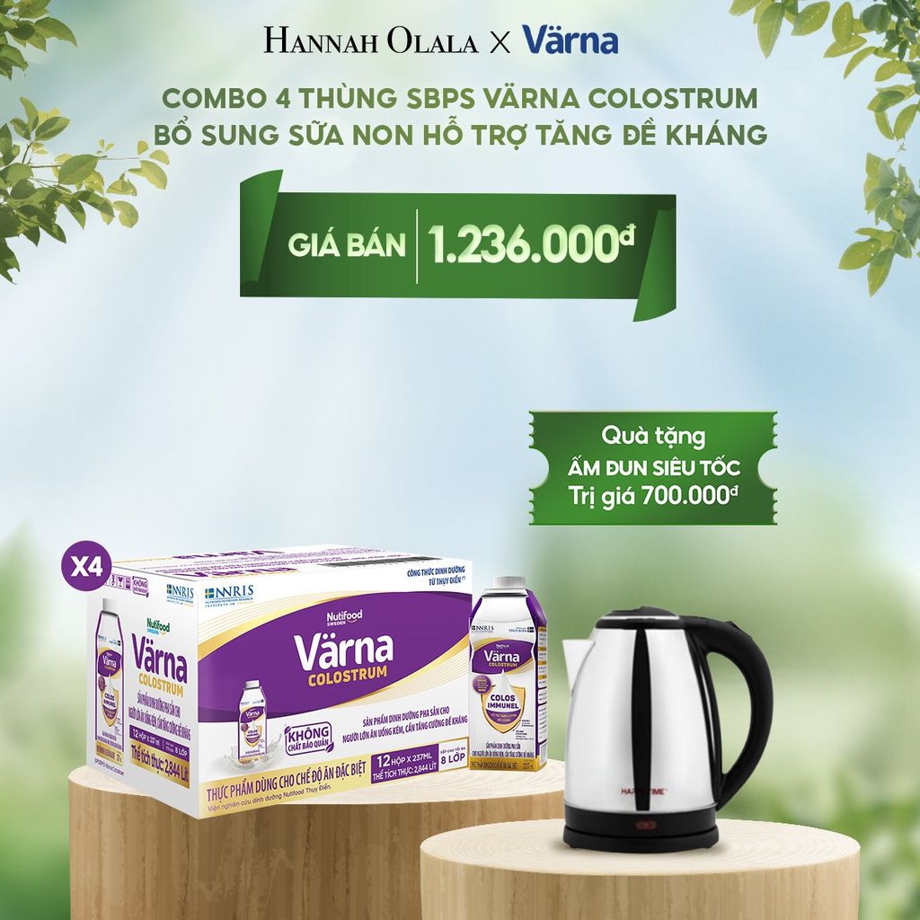  E53_DEAL 10: COMBO 4 THÙNG SỮA BỘT PHA SẴN VARNA COLOSTRUM HỘP GIẤY (48 HỘP X 237ML) 