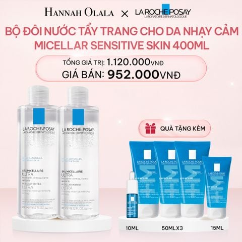  DEAL 10: BỘ ĐÔI NƯỚC TẨY TRANG CHO DA NHẠY CẢM MICELLAR SENSITIVE SKIN 400ML 
