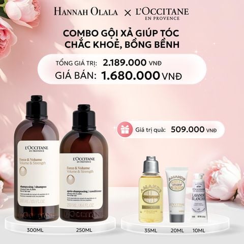  E455: DEAL 10: COMBO GỘI XẢ DƯỠNG TÓC BỒNG BỀNH VÀ CHẮC KHỎE 300ML & 250ML 