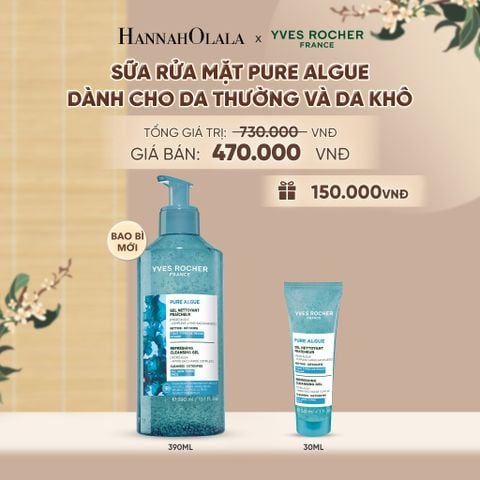  SỮA RỬA MẶT PURE ALGUE DÀNH CHO DA THƯỜNG VÀ DA KHÔ TẶNG MINI GEL RỬA MẶT - A2253 