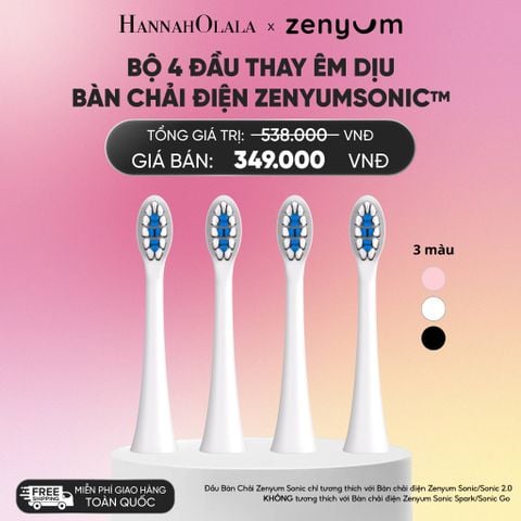  BỘ 4 ĐẦU BÀN CHẢI ZENYUM SONIC PHIÊN BẢN ÊM DỊU_A5 