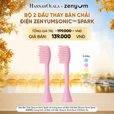  BỘ 2 ĐẦU THAY BÀN CHẢI ĐIỆN ZENYUM SONIC SPARK - E1547 