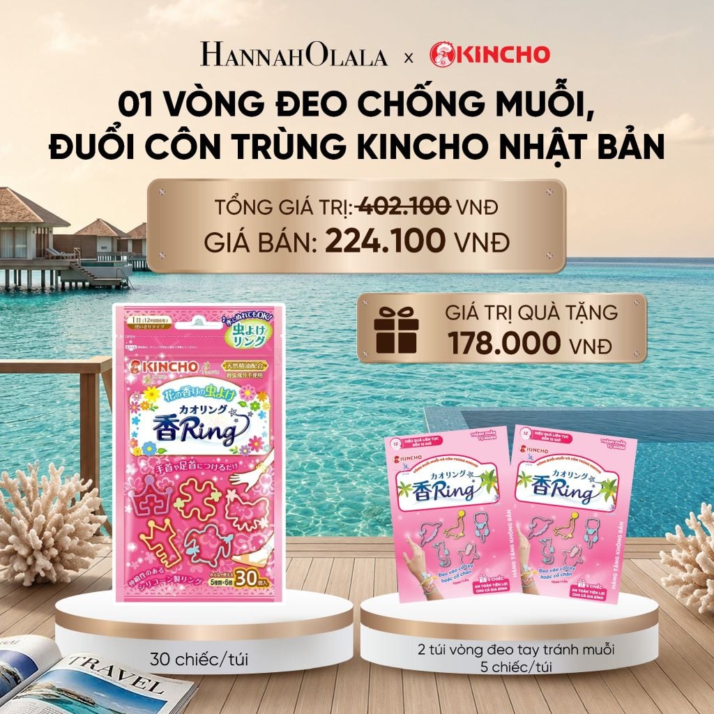  VÒNG ĐEO CHỐNG MUỖI, ĐUỔI CÔN TRÙNG KINCHO NHẬT BẢN_ A1331_ D832 