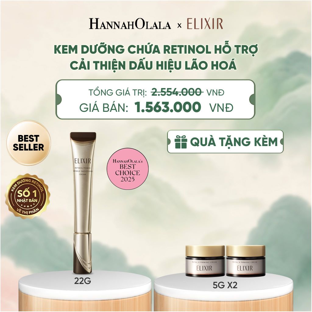  KEM DƯỠNG DA CẢI THIỆN 11 LOẠI NẾP NHĂN SÂU ELIXIR RETINOL POWER WRINKLE SMOOTHING CREAM 22G ( PHIÊN BẢN CẢI TIẾN MỚI) - DEAL 17.1 - A1227 