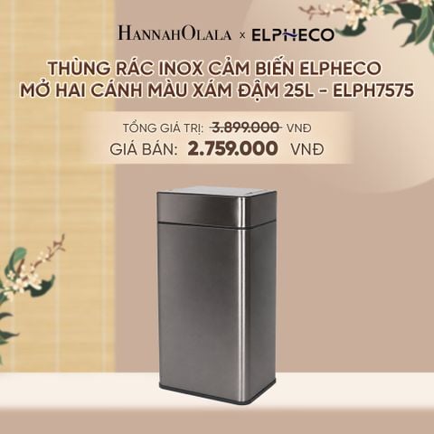  THÙNG RÁC INOX CẢM BIẾN ELPHECO MỞ HAI CÁNH - DEAL 11 - A1973 