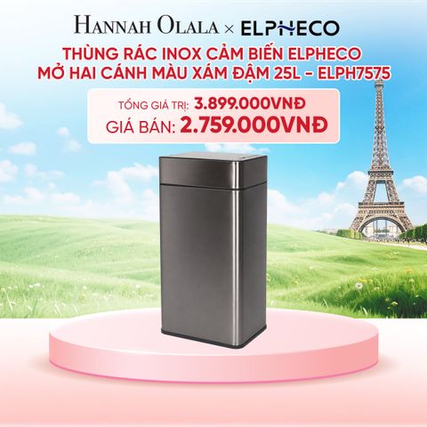  THÙNG RÁC INOX CẢM BIẾN ELPHECO MỞ HAI CÁNH - DEAL 11 - B76 