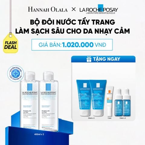  FD BỘ ĐÔI NƯỚC TẨY TRANG LÀM SẠCH SÂU CHO DA NHẠY CẢM LA ROCHE-POSAY MICELLAR WATER SENSITIVE SKIN 400ML - B60 