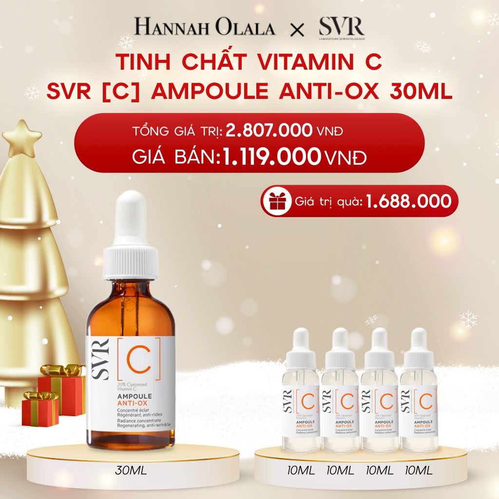  DEAL 11: TINH CHẤT VITAMIN C DƯỠNG SÁNG DA, CHỐNG NHĂN SVR [C] AMPOULE ANTI-OX 30ML 