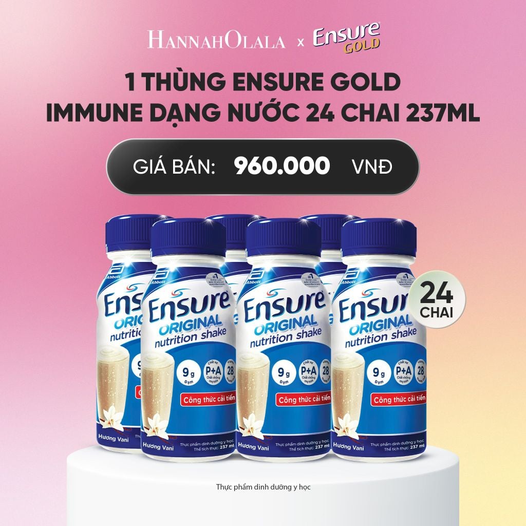  1 THÙNG ENSURE GOLD IMMUNE DẠNG NƯỚC 24 CHAI 237ML DEAL 1: _A1613 