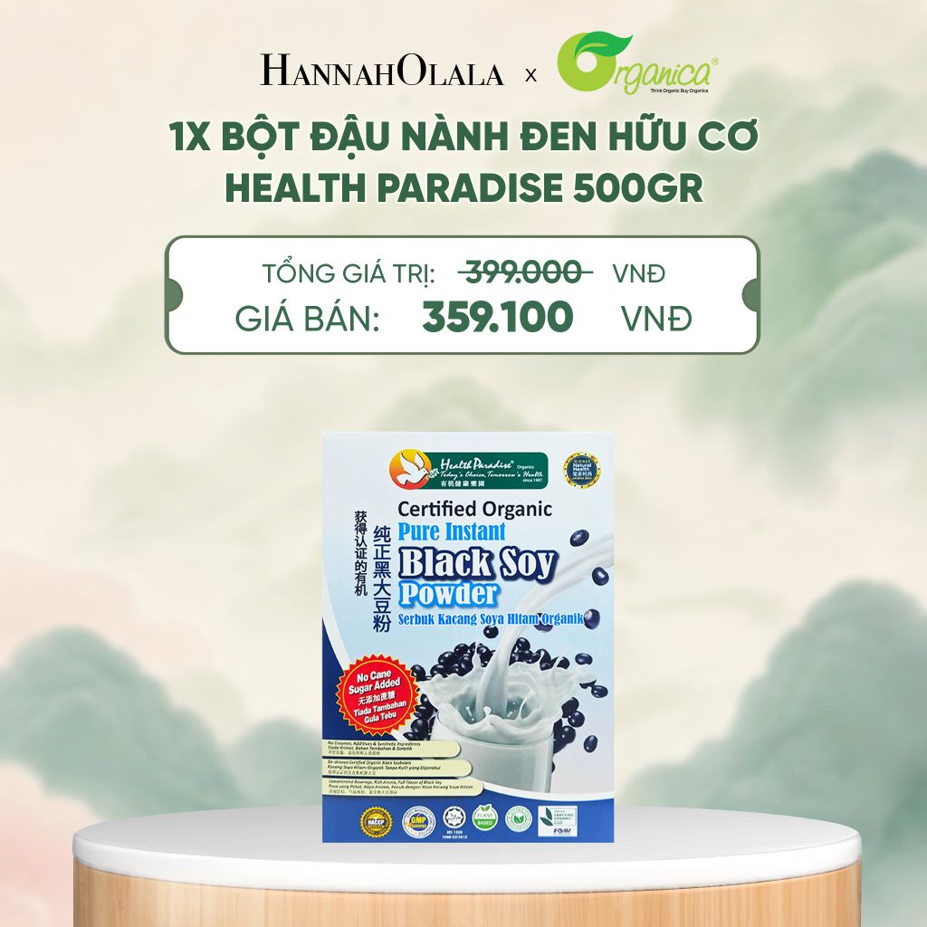  BỘT ĐẬU NÀNH ĐEN HỮU CƠ HEALTH PARADISE 500GR - A1899 