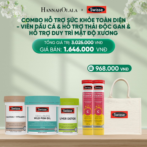  DEAL 11: COMBO HỖ TRỢ SỨC KHỎE TOÀN DIỆN - VIÊN DẦU CÁ & HỖ TRỢ THẢI ĐỘC GAN & HỖ TRỢ DUY TRÌ MẬT ĐỘ XƯƠNG 