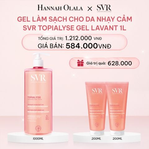  E892_DEAL 11: GEL LÀM SẠCH CHO DA NHẠY CẢM, DA KHÔ VÀ VIÊM DA CƠ ĐỊA SVR TOPIALYSE GEL LAVANT 1L 