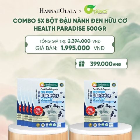  BỘT ĐẬU NÀNH ĐEN HỮU CƠ HEALTH PARADISE 500GR - A1899 