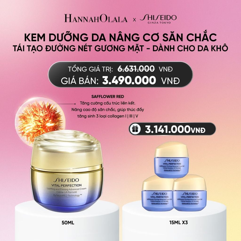  KEM DƯỠNG DA SHISEIDO VITAL PERFECTION UPLIFTING AND FIRMING ADVANCED CREAM 50ML - DEAL 11 