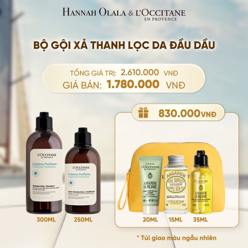  SET GỘI XẢ LOCCITANE DÀNH CHO TÓC DẦU - A2199 