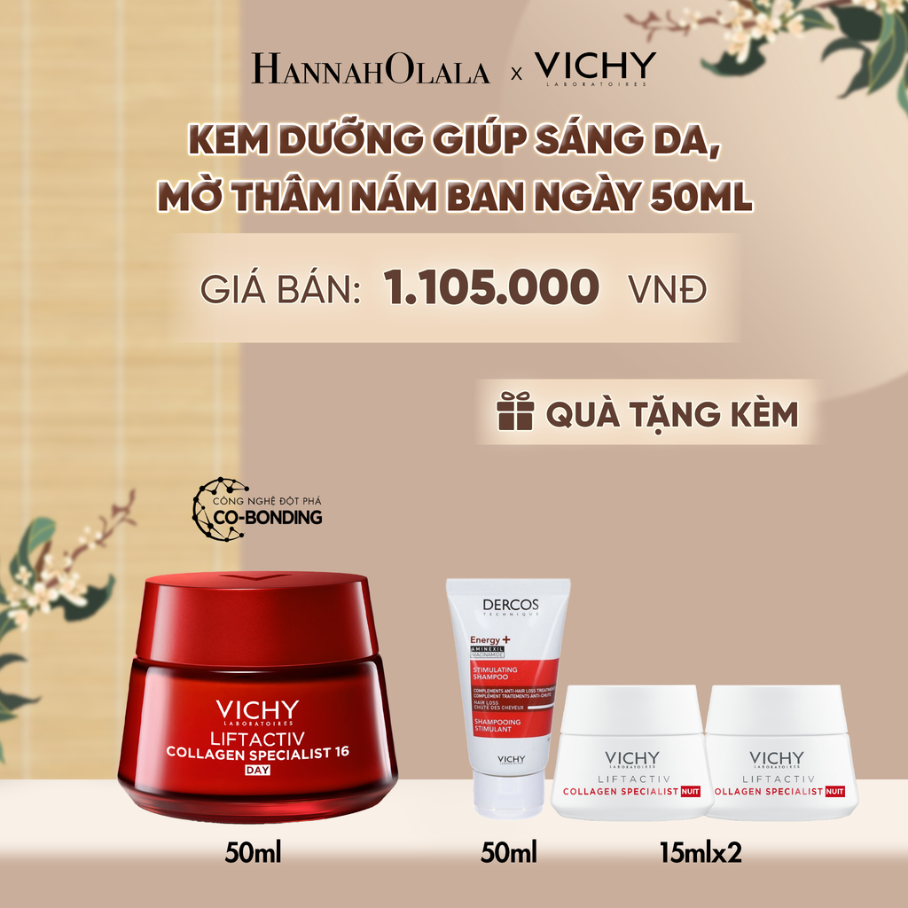  KEM DƯỠNG NGÀY VICHY COLLAGEN 16 GIÚP DA SĂN CHẮC, CĂNG MỊN, RẠNG RỠ, TRẺ HÓA DA 50ML - A962 