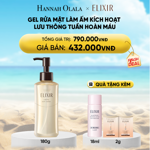  DEAL 11: GEL RỬA MẶT SẠCH SÂU, DƯỠNG ẨM ELIXIR CLARIFYING WARM CLEANSER 