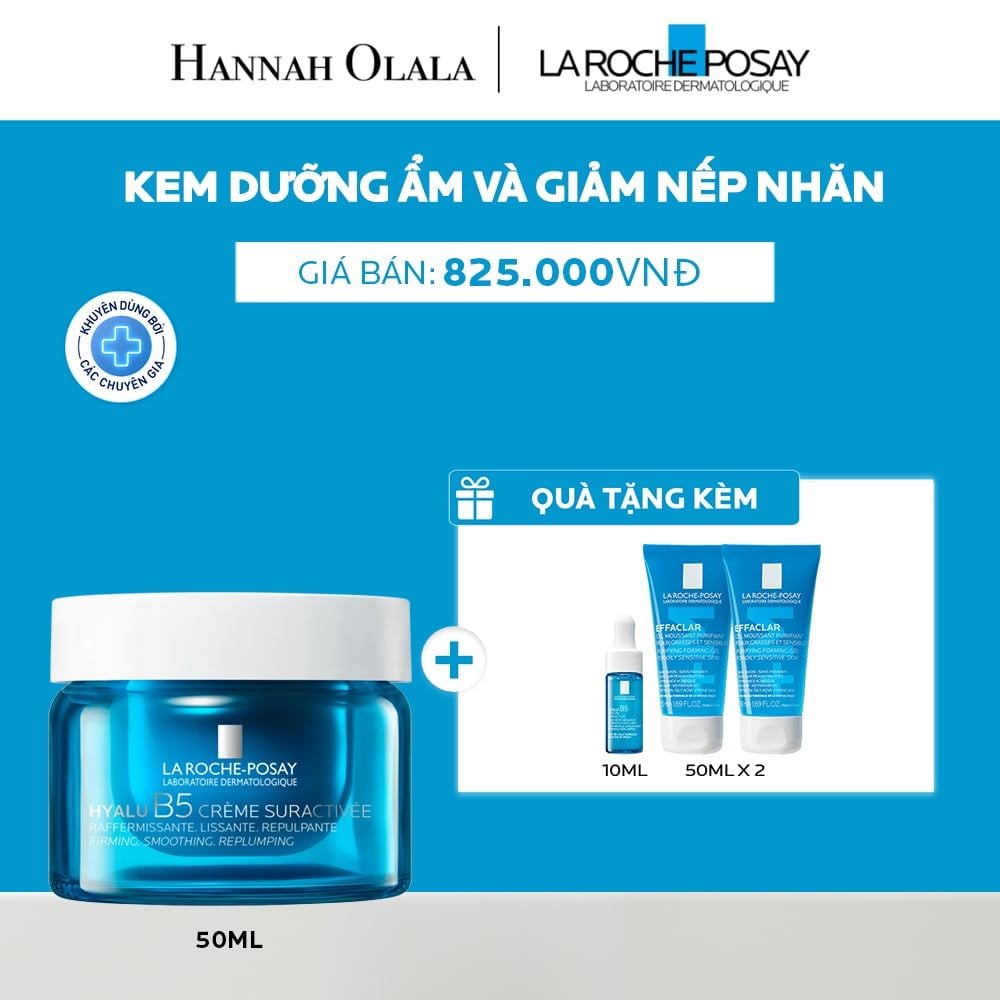  KEM DƯỠNG ẨM VÀ MỜ NẾP NHĂN LA ROCHE-POSAY HYALU B5 50ML - A03 