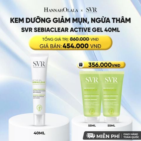  KEM DƯỠNG GIẢM MỤN, NGỪA THÂM SVR SEBIACLEAR ACTIVE GEL 40ML - DEAL 11 