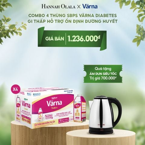  E54_DEAL 11: COMBO 4 THÙNG SỮA BỘT PHA SẴN VARNA DIABETES HỘP GIẤY (48HỘP X 237ML) 