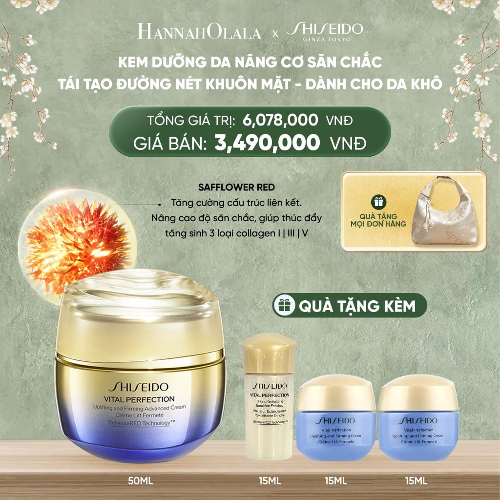  DEAL 11: KEM DƯỠNG DA SHISEIDO VITAL PERFECTION UPLIFTING AND FIRMING ADVANCED CREAM 50ML 